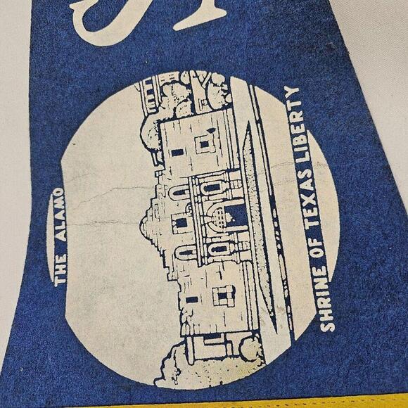 Vintage 1960's Alamo Shrine Of Texas Liberty Pennant San Antonio 27" - Picture 4 of 7